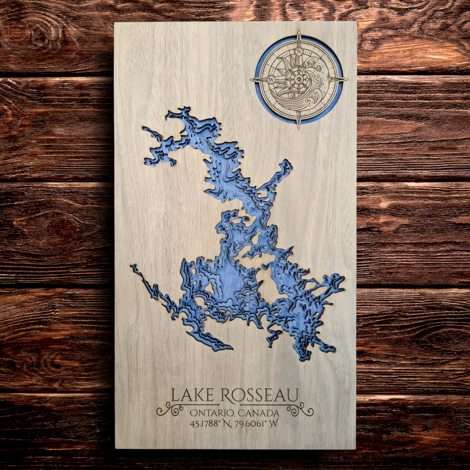 Custom 3D Wooden Lake Maps – Boathouse & Bunkie