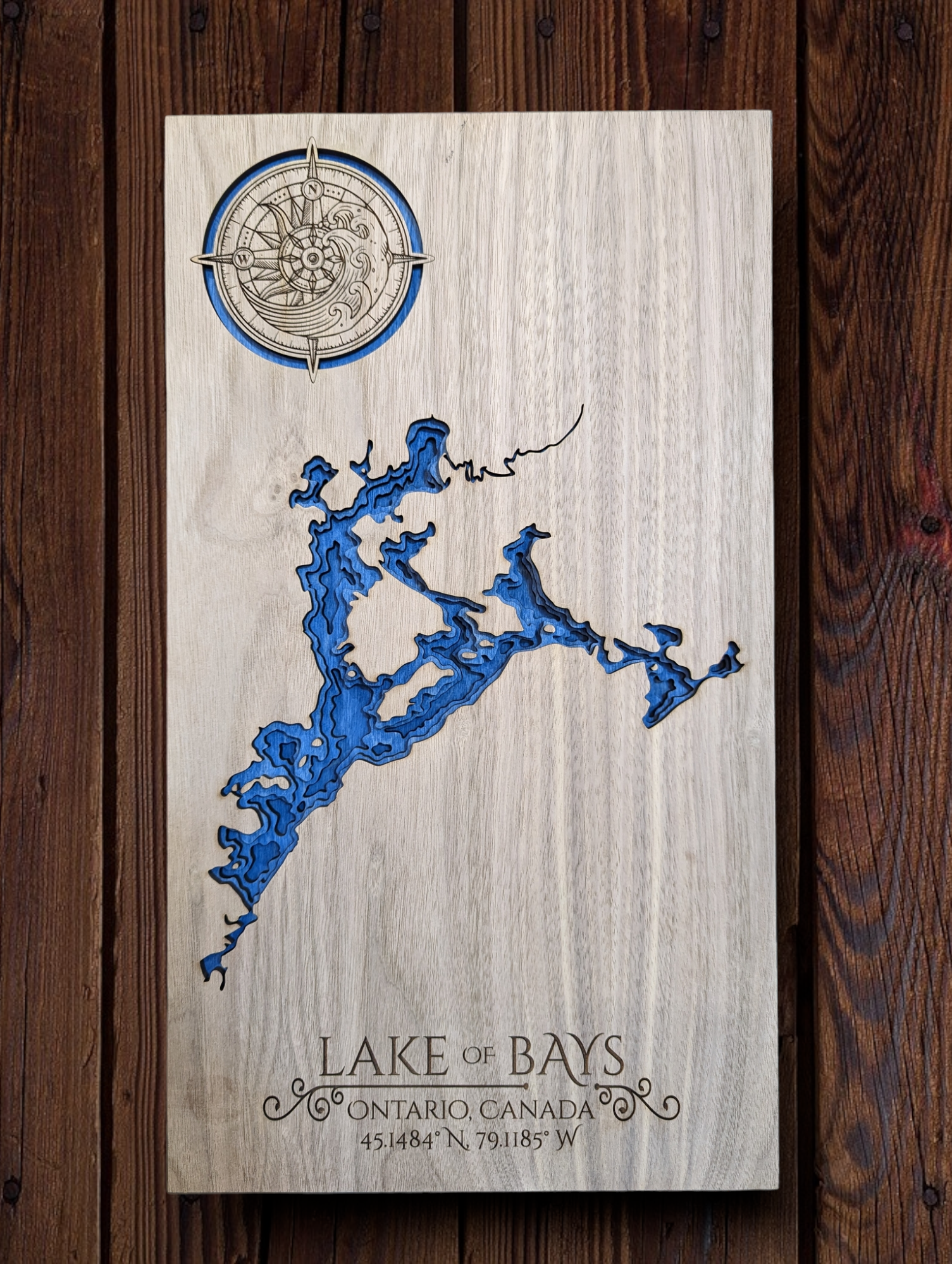 Custom 3D Wooden Lake Maps – Boathouse & Bunkie